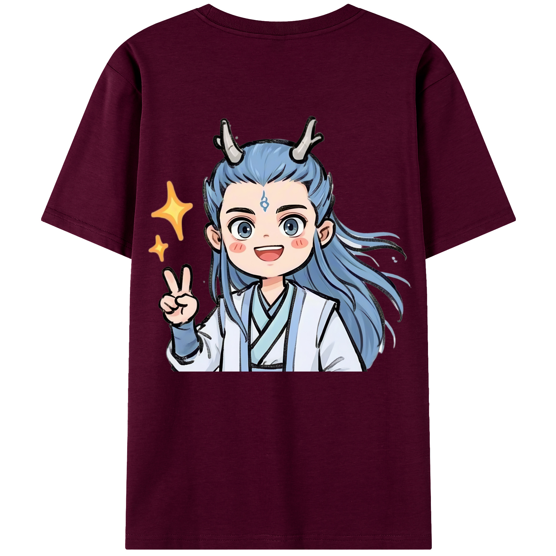 （画像用） Ne Zha 2 ナタ 魔童の大暴れ レディース半袖Tシャツ(バックプリント)